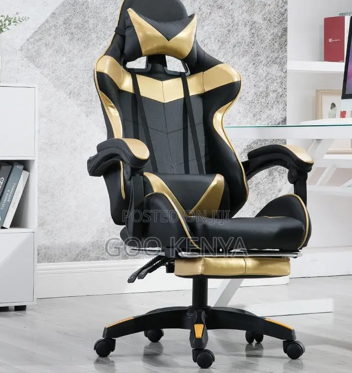 Office Chair; Designer Gamer – Ergonomic Leather Gaming Recliner Chair