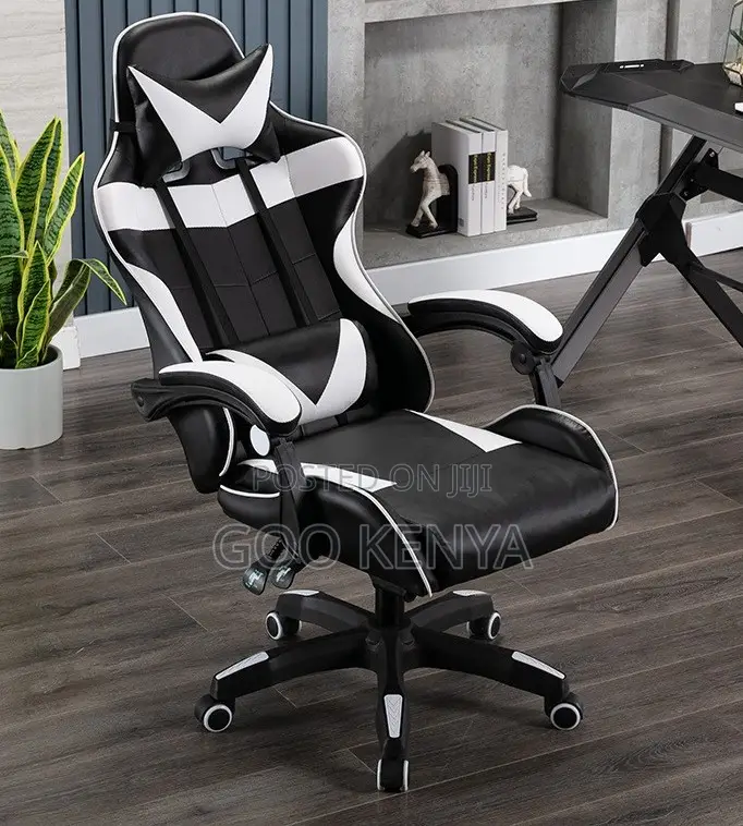 Office Chair; Designer Gamer – Ergonomic Leather Gaming Recliner Chair