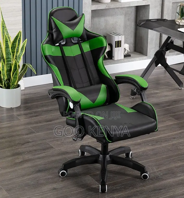 Office Chair; Designer Gamer – Ergonomic Leather Gaming Recliner Chair
