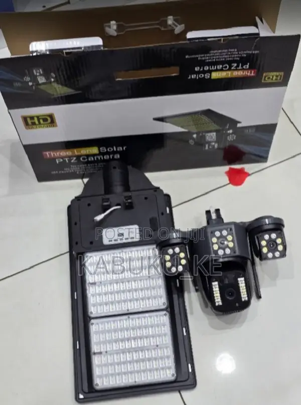 4g Simcard Solar Powered Outdoor CCTV Camera With Street Floodlight