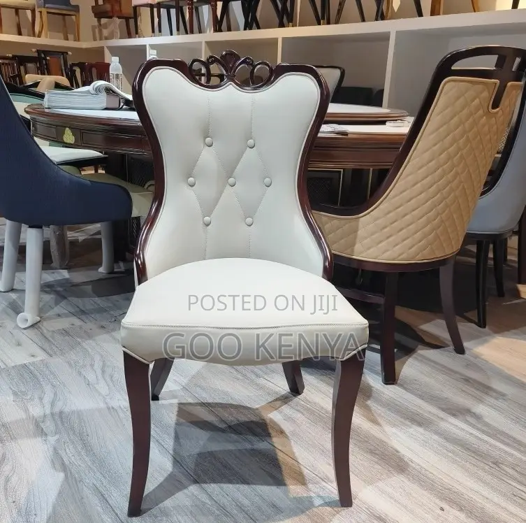 Home Dining Chair;Designer Wood Dining Chair With Soft Leather Cushion