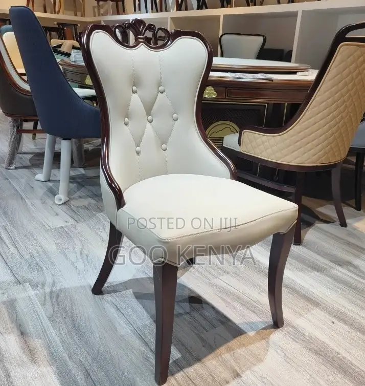 Home Dining Chair;Designer Wood Dining Chair With Soft Leather Cushion