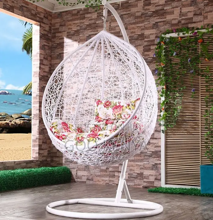 Home Chair; Luxury Wicker Hanging Lounge Chair for Garden Lobby