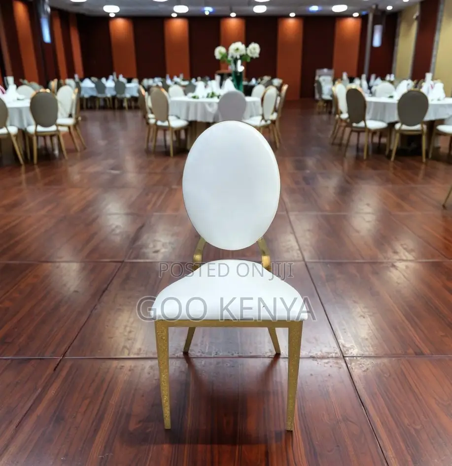 Home Chair; Gold-Frame High-End Stackable Banquet Event Chairs