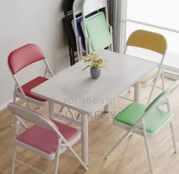 Home Chair; Heavy-Duty Foldable Utility Leather Chair Without Arms