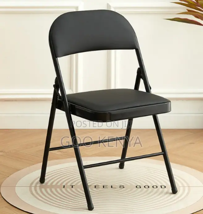 Home Chair; Heavy-Duty Foldable Utility Leather Chair Without Arms