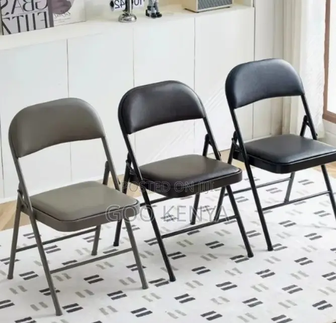 Home Chair; Heavy-Duty Foldable Utility Leather Chair Without Arms