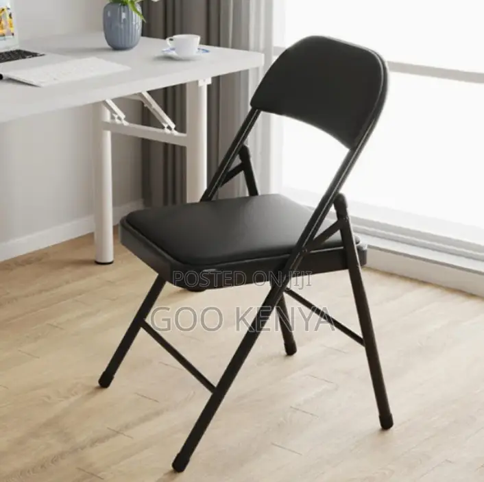 Home Chair; Heavy-Duty Foldable Utility Leather Chair Without Arms