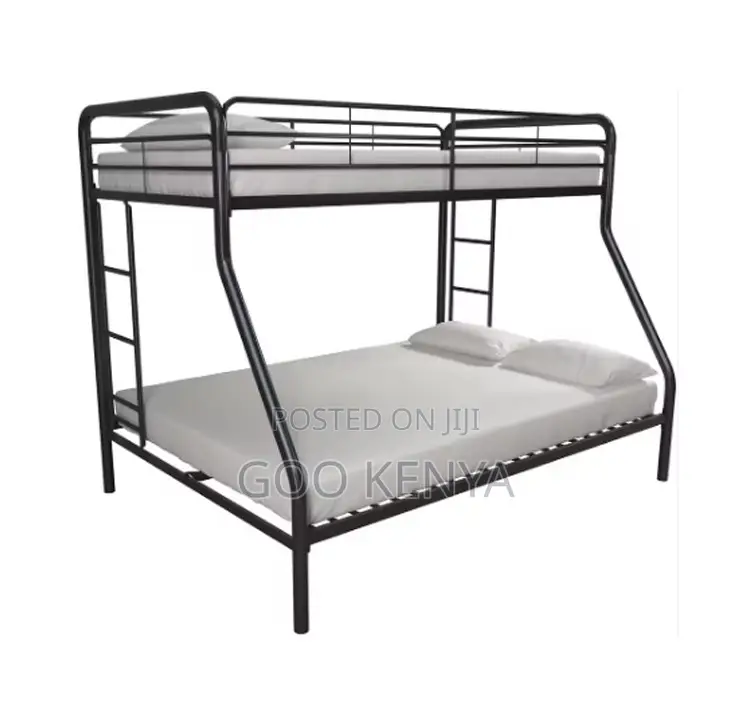 Home Bed; Kids Metal Bunk Beds With Safety Rails and Durable Ladder