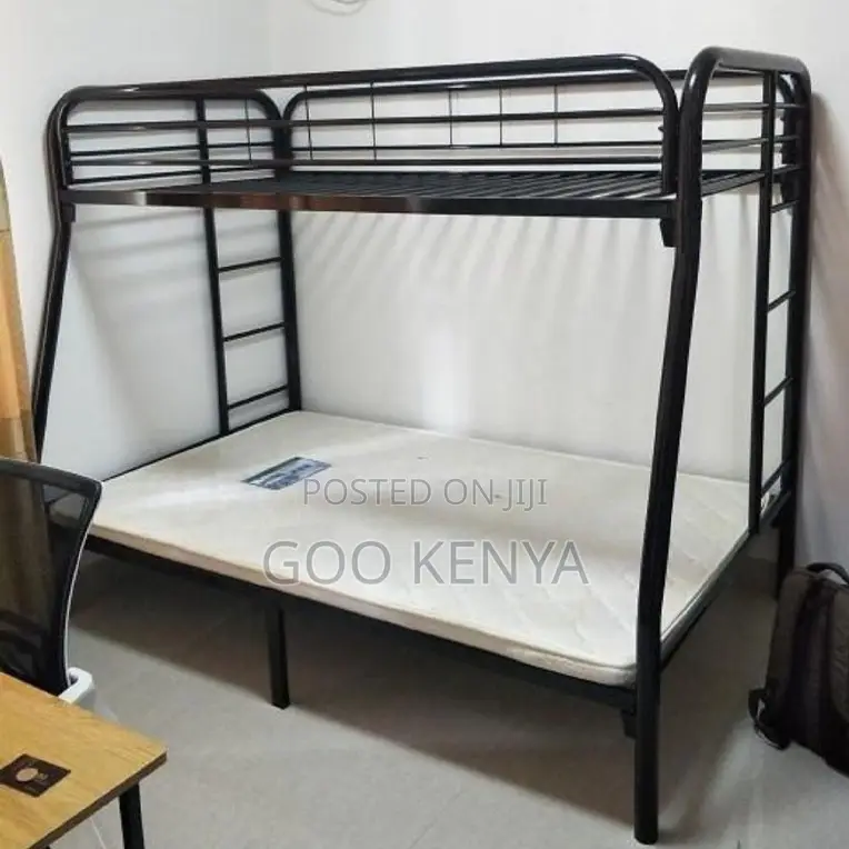 Home Bed; Kids Metal Bunk Beds With Safety Rails and Durable Ladder