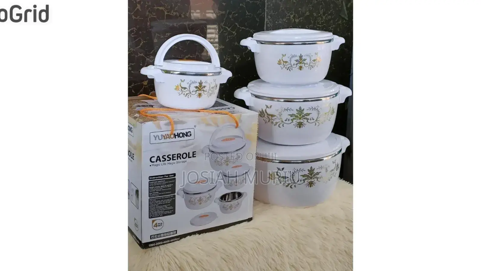 Executive White Casserole Hot Pots