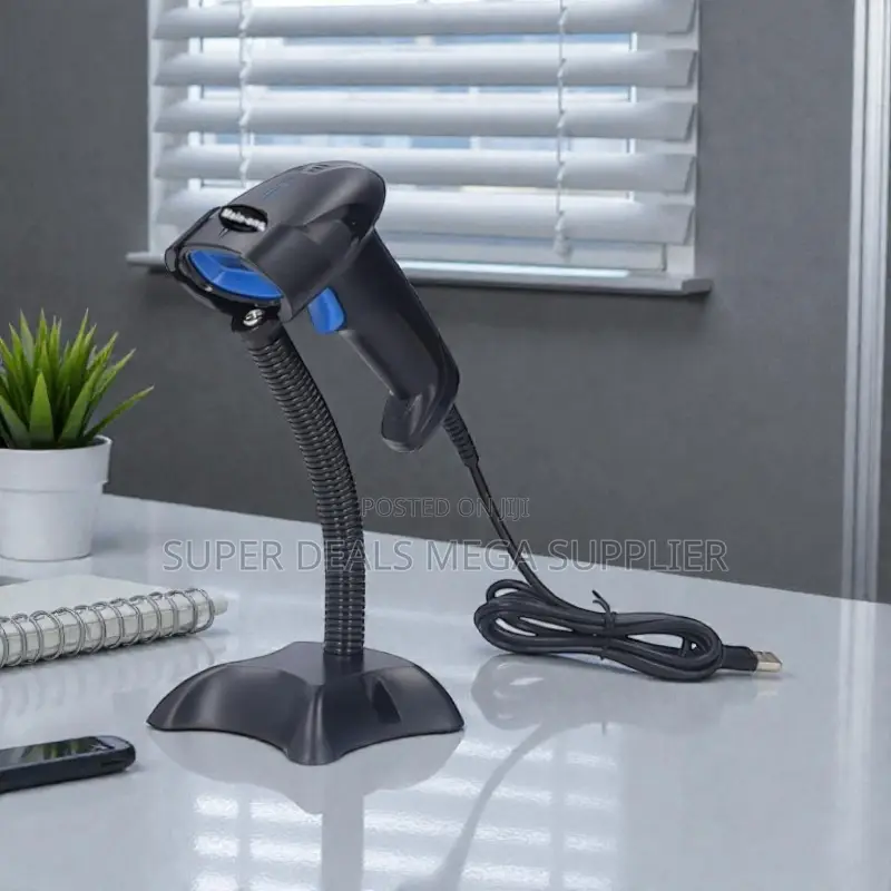 Usb Wired Laser Barcode Reader With Handheld Scanner and Stable Stand