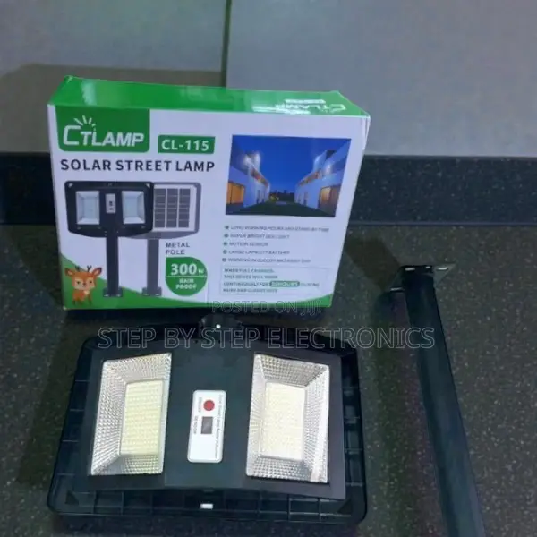 Ctlamp 300w Waterproof Solar Street Light Rechargeable Li-Ion Battery