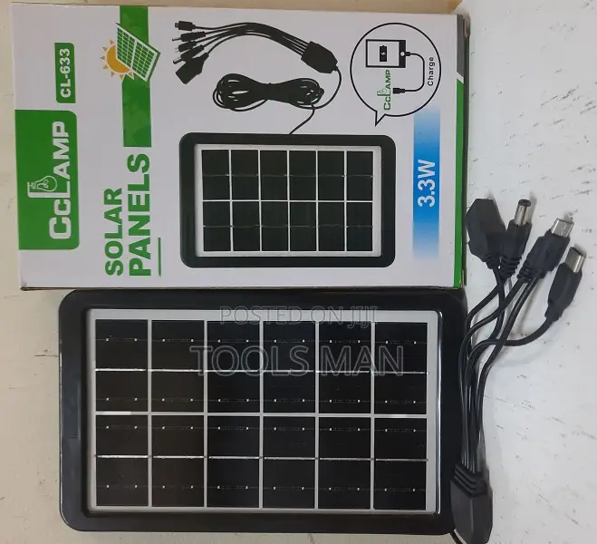 Cclamp Solar Panel 3.3w 6v.Mobile Charger
