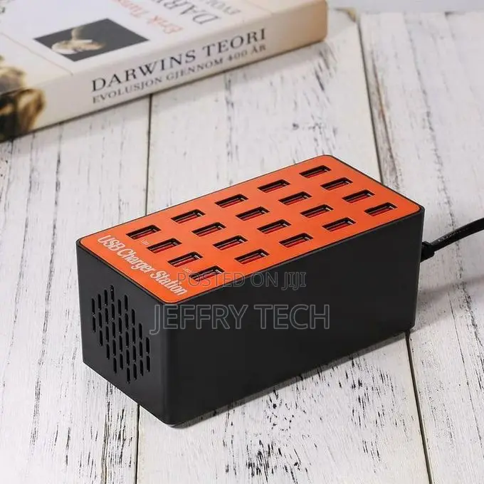 Usb Charger Station, 20 Ports 100w/20a Desktop Usb Charging Station F