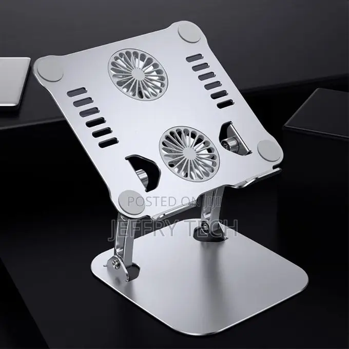 Aluminum Alloy Usb Lnterface Laptop Stand Dual Fan Radiator Foldable