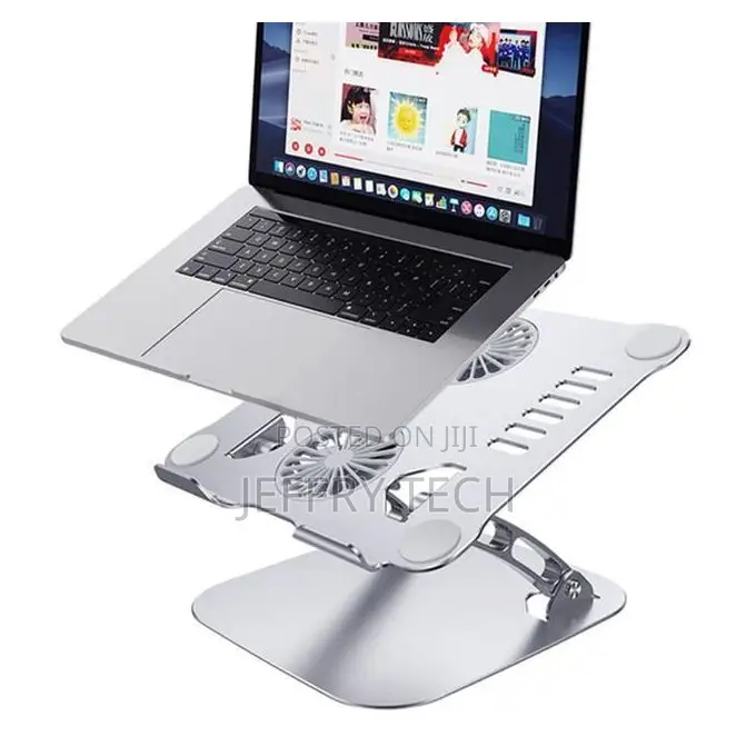Aluminum Alloy Usb Lnterface Laptop Stand Dual Fan Radiator Foldable