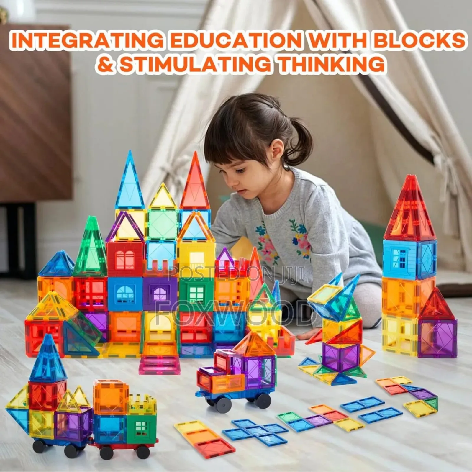 100-PCS 3d Magnetic Building Block