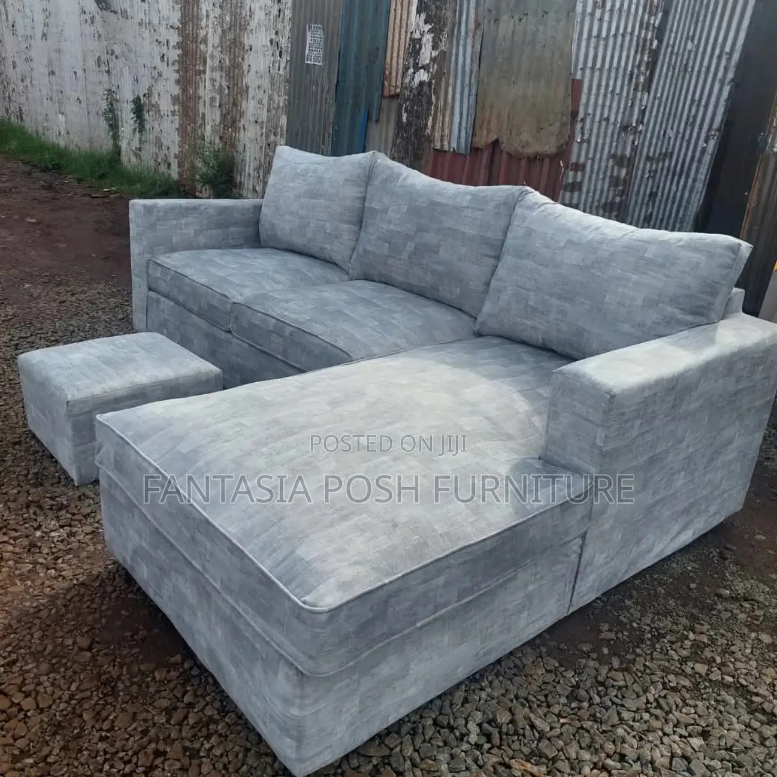 Stylish Grey L-shape Sofa