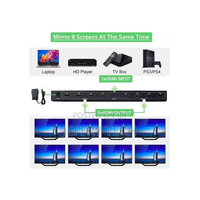  Hdmi Splitter 1 in 8