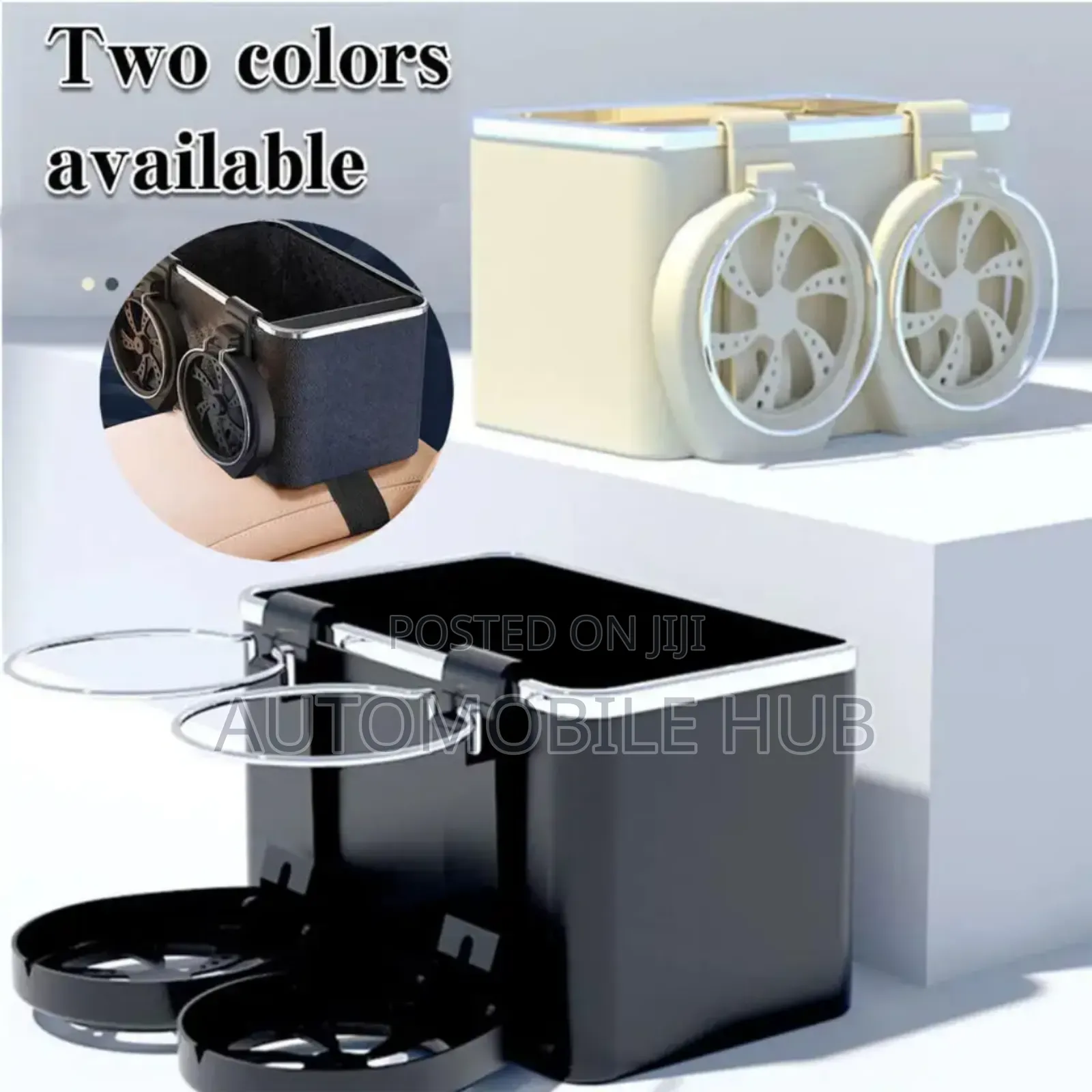 Car Back Seat Organizer – Tissue Box Cupholder Combo