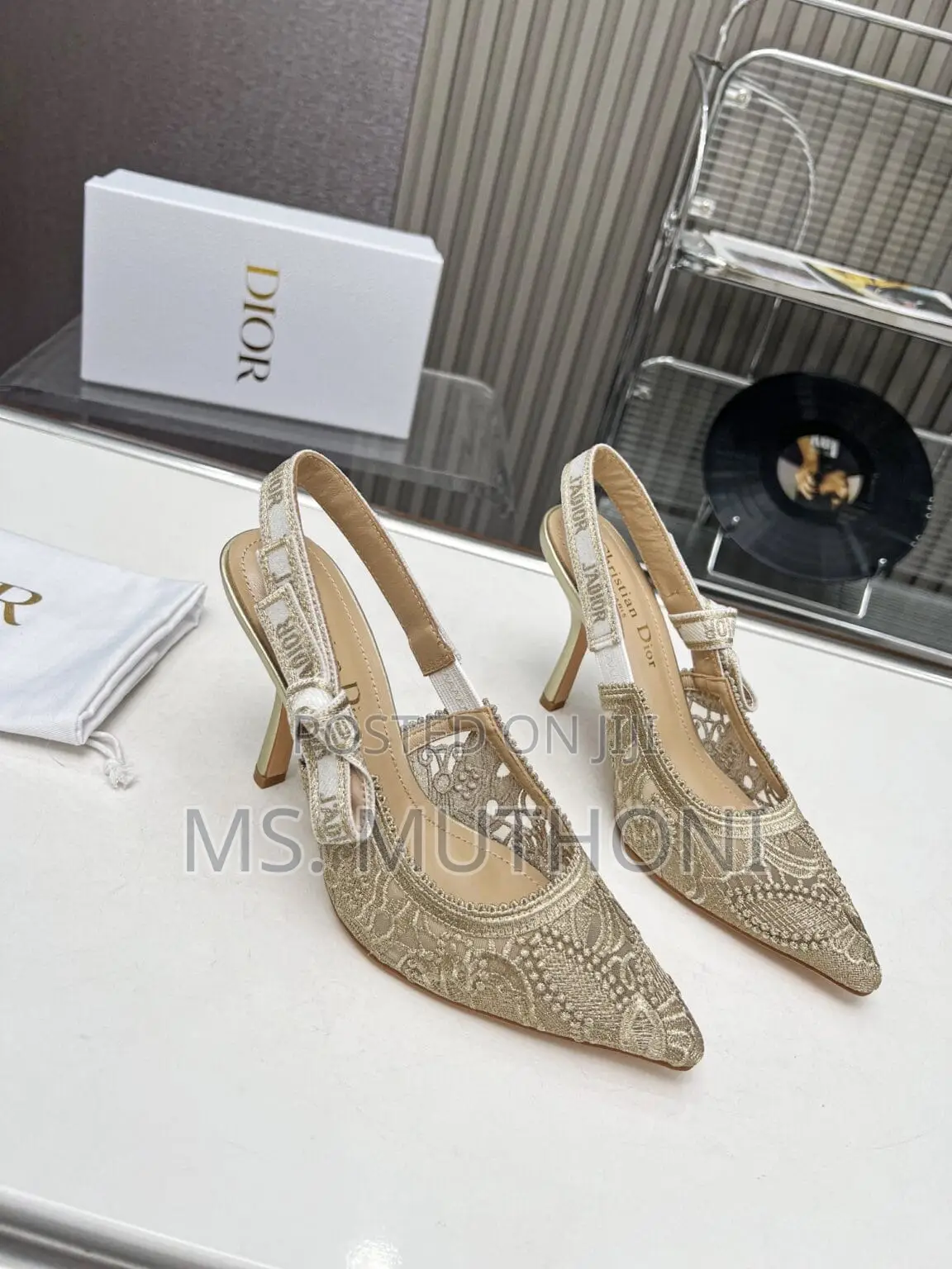 High Quality Lace Christian Dior J'adior Slingback Pump