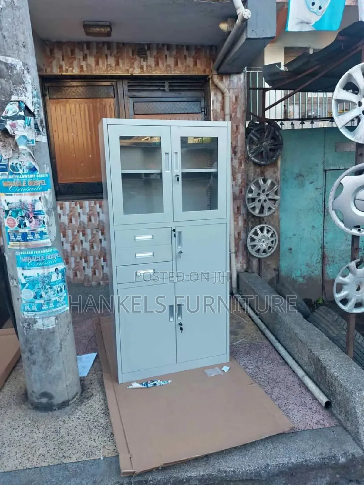 Secure Office Cabinet With Lockable Safe Compartment