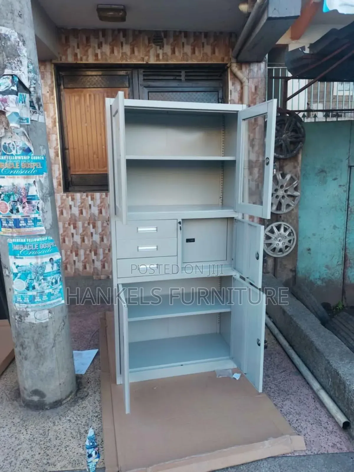 Secure Office Cabinet With Lockable Safe Compartment
