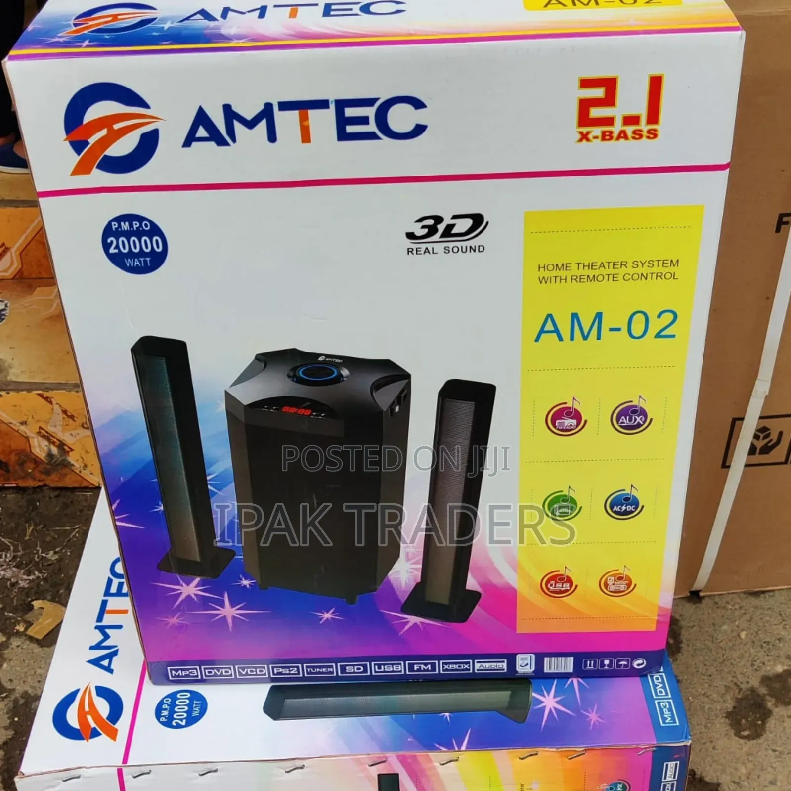 Amtec Am-02 Soundbar Super Bass Sound System Bt/Usb/Sd/Fm (1yr Wrty)