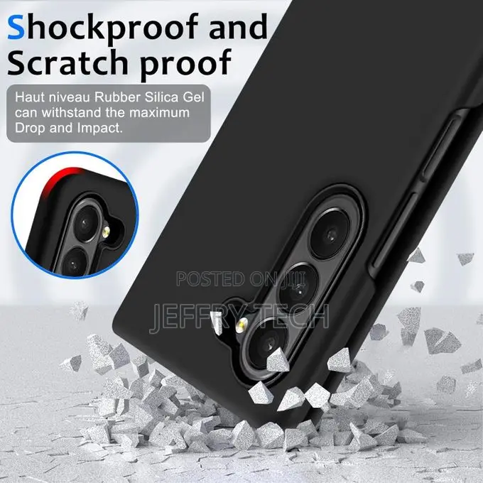Samsung Galaxy Z Fold 5 Liquid Silicone Case-Black