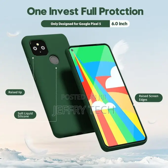 Google Pixel 5, 5a 5g Silicone Case-Green