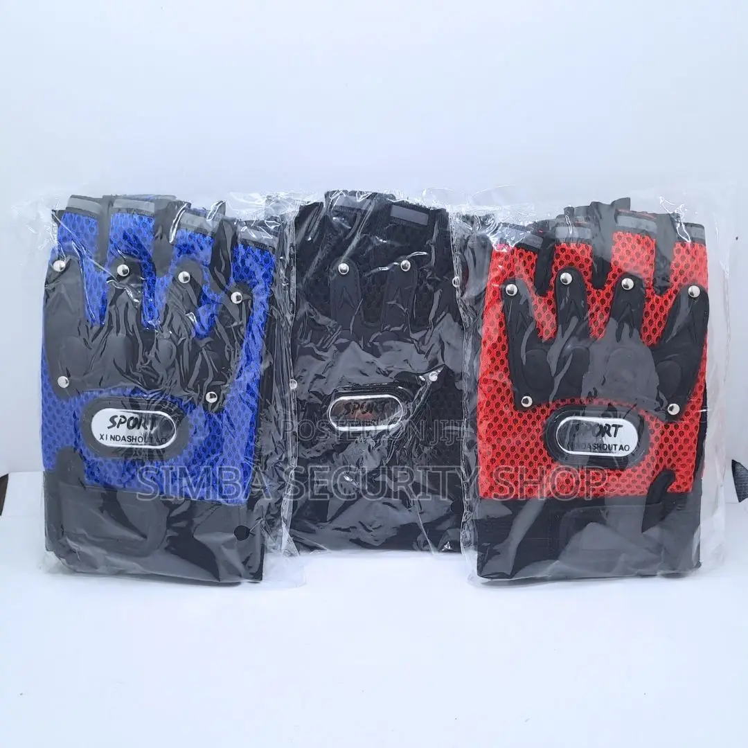 Breathable Half Finger Cycling Gloves With Reflective Strips Bicycle