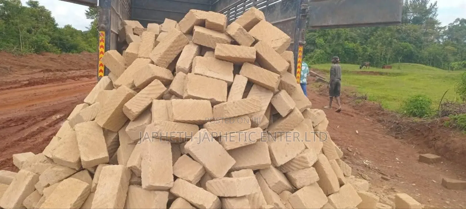Yellow Machine Cut Stones