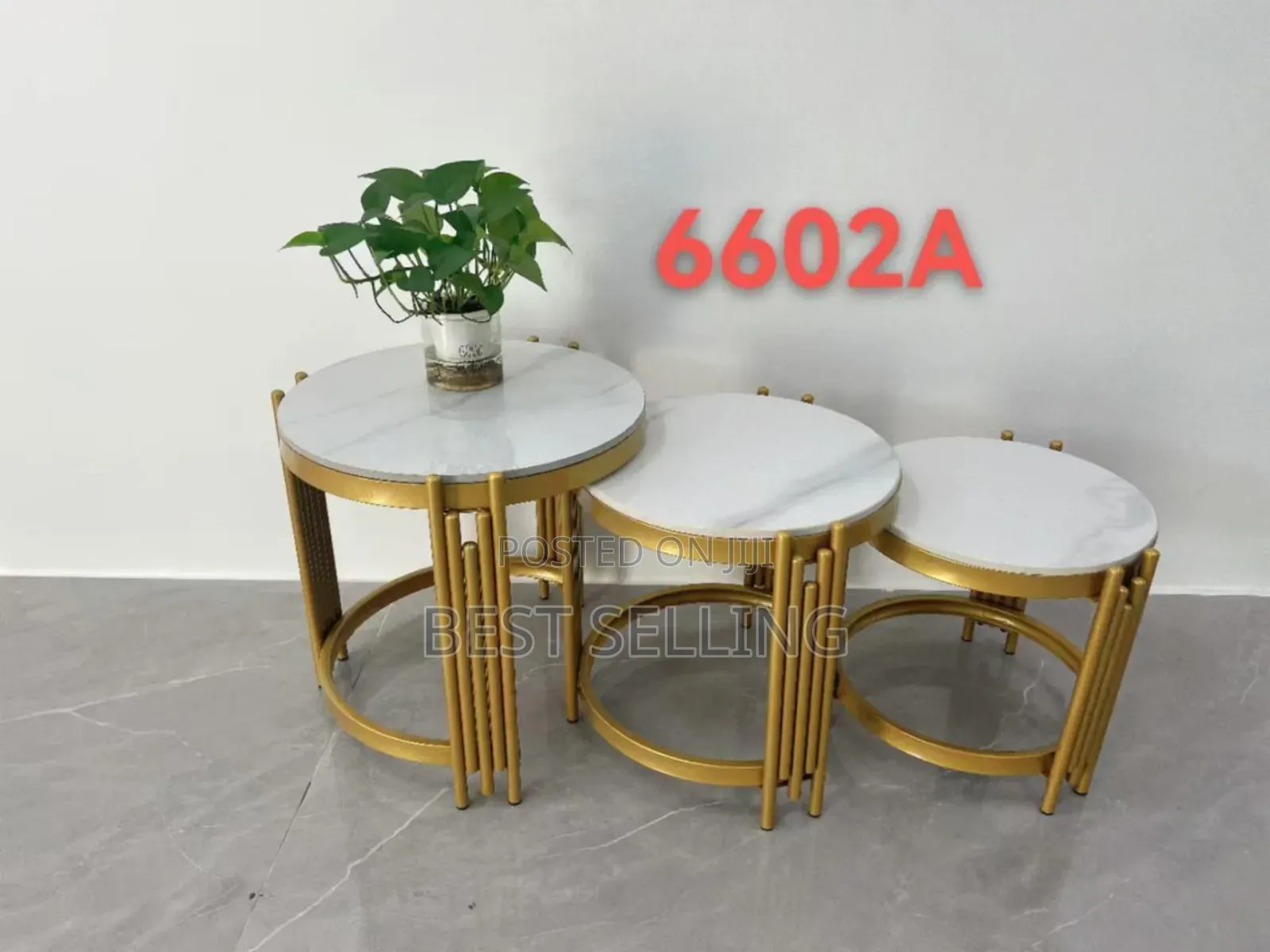 3 Piece Marble Top Coffee Table