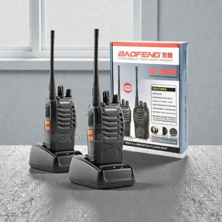 Bf-888s Walkie Talkie Radio Call 2 Pieces High Quality 3-5km Range Kit