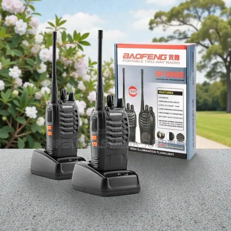 Walkie Talkie Radio Calls Bf-888s 2 Pieces Heavy Duty 3-5km Range Set