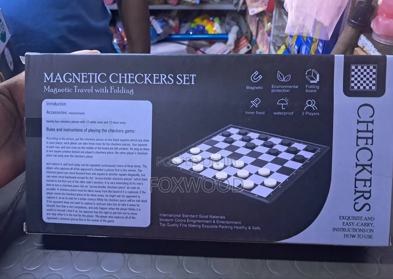 Magnetic Checkers Set.