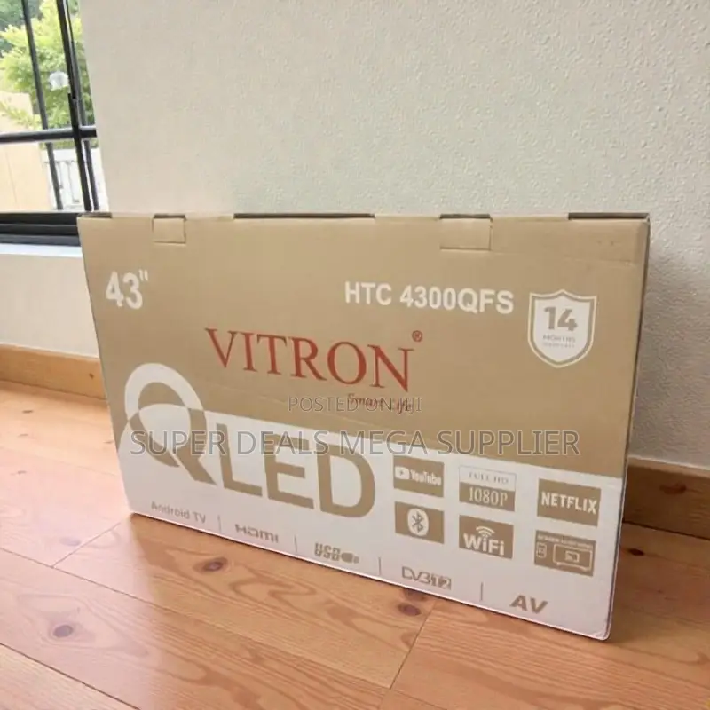 Vitron 43 Inch Qled Smart Android Tv With Digital Inbuilt Decoder