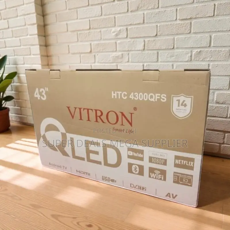 Vitron 43 Inch Qled Smart Android Hd Digital Tv With Bluetooth