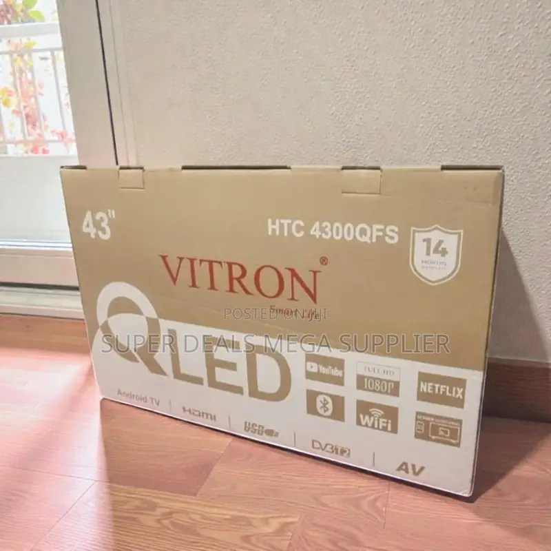 Vitron 43 Inch Qled Smart Android Hd Digital Tv With Bluetooth