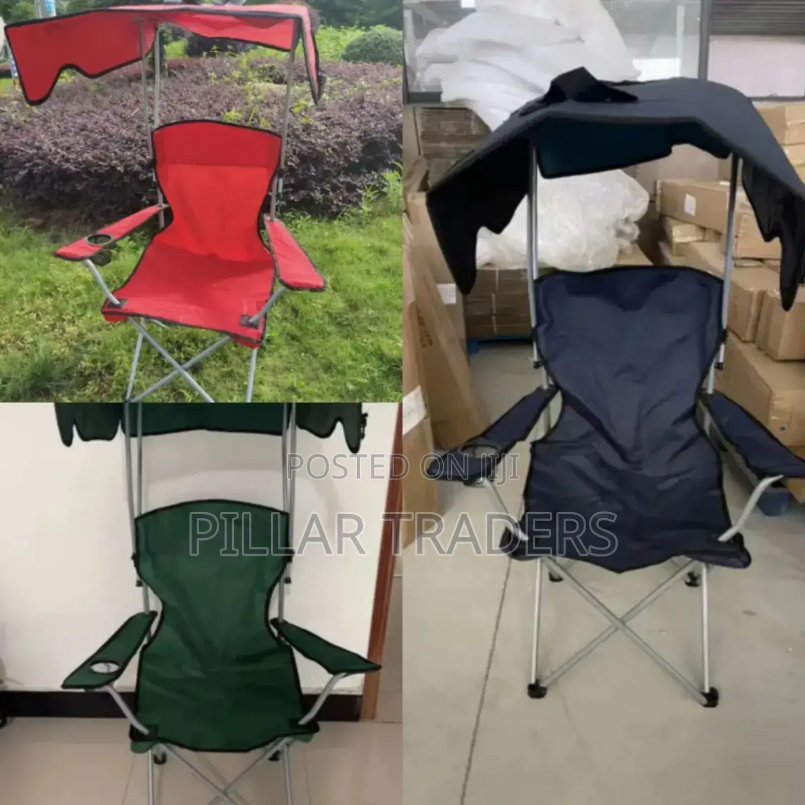 Camping Chairs With Top Cover and Cup Holder.