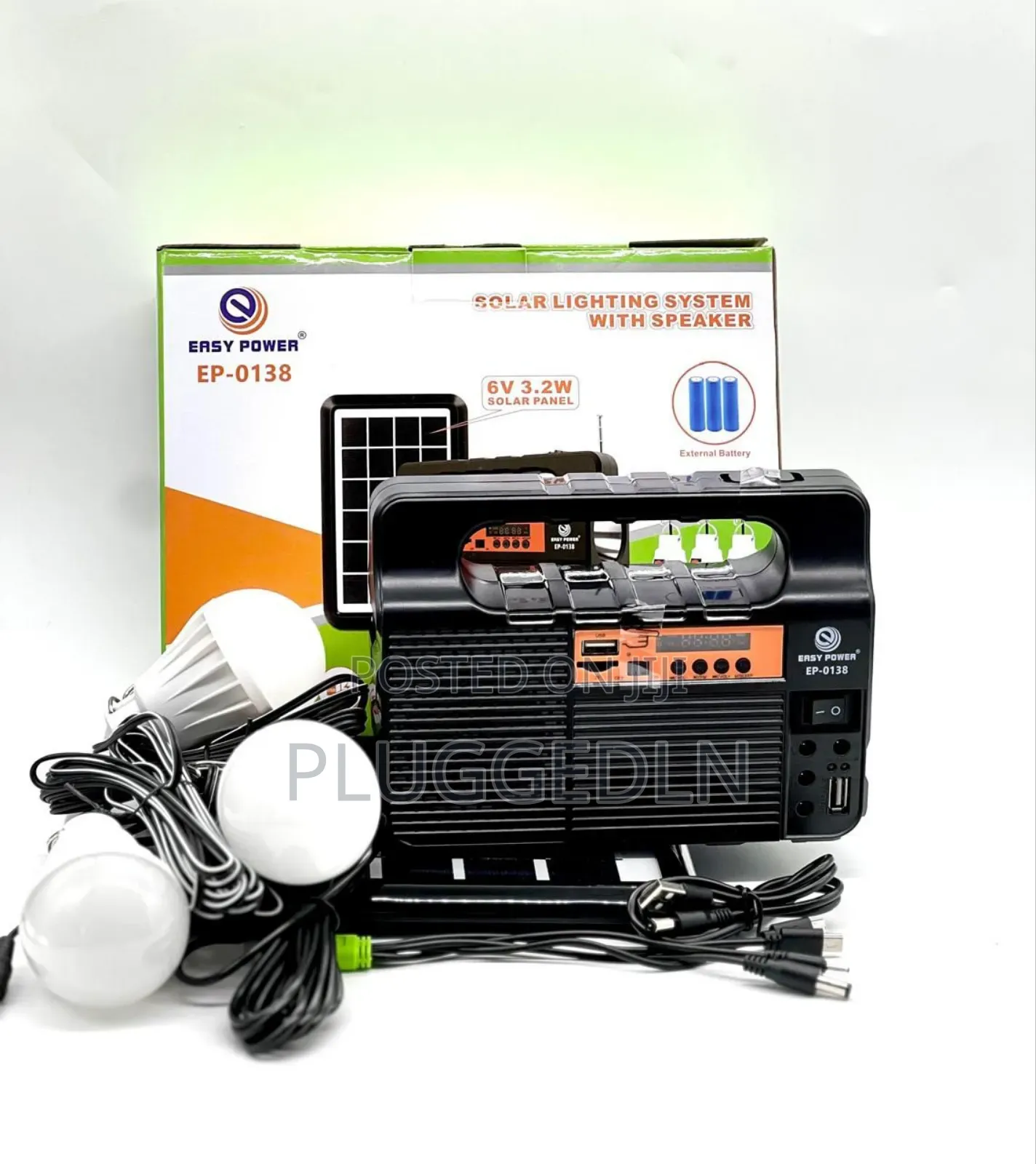 Easy Power Ep-0138 Portable Solar Lighting System With Radio Speaker.