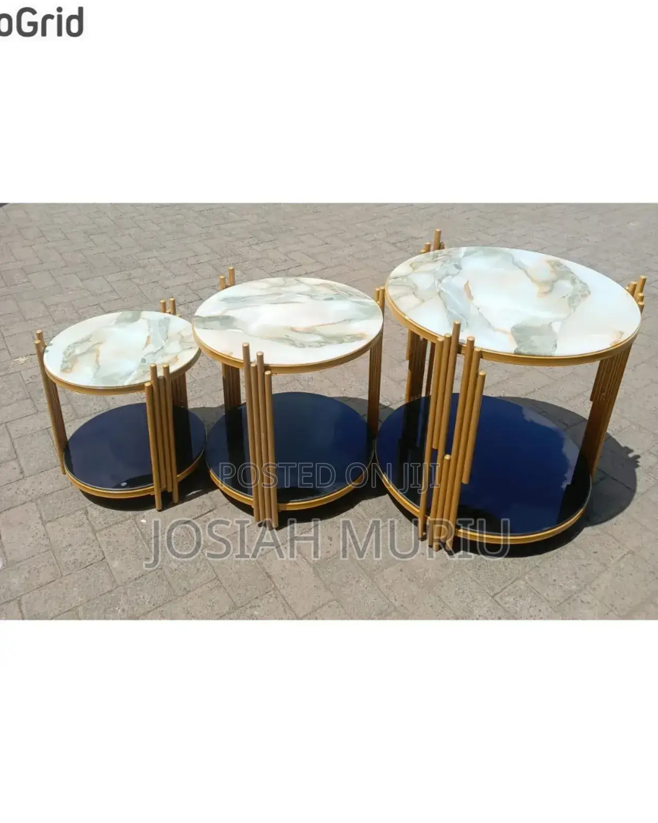 3 in 1 Executive Pure Marble Table