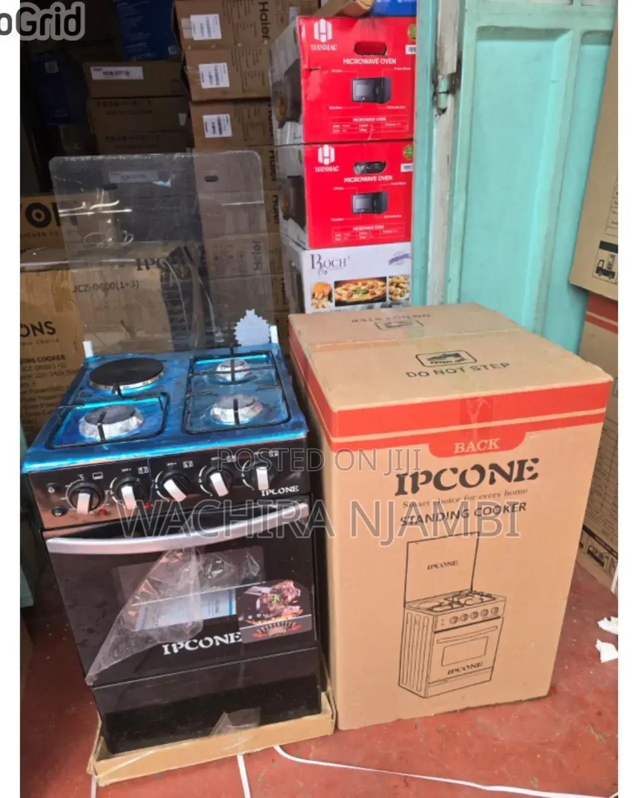 3 Gas Burner+1 Electric Plate Ipcone Cooker With an Electric Oven