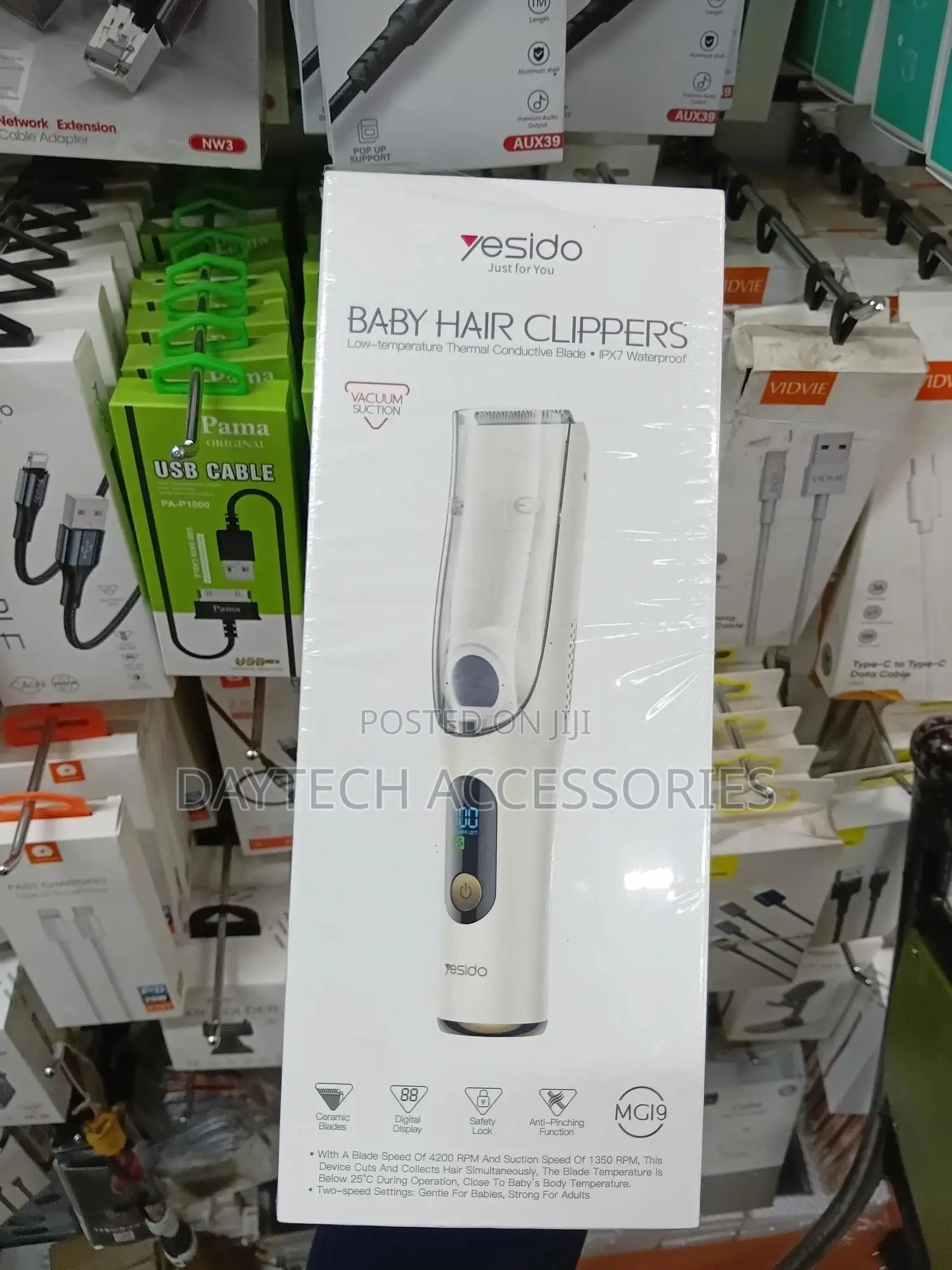Yesido Baby Cordless Vacuum Hair Trimmer.