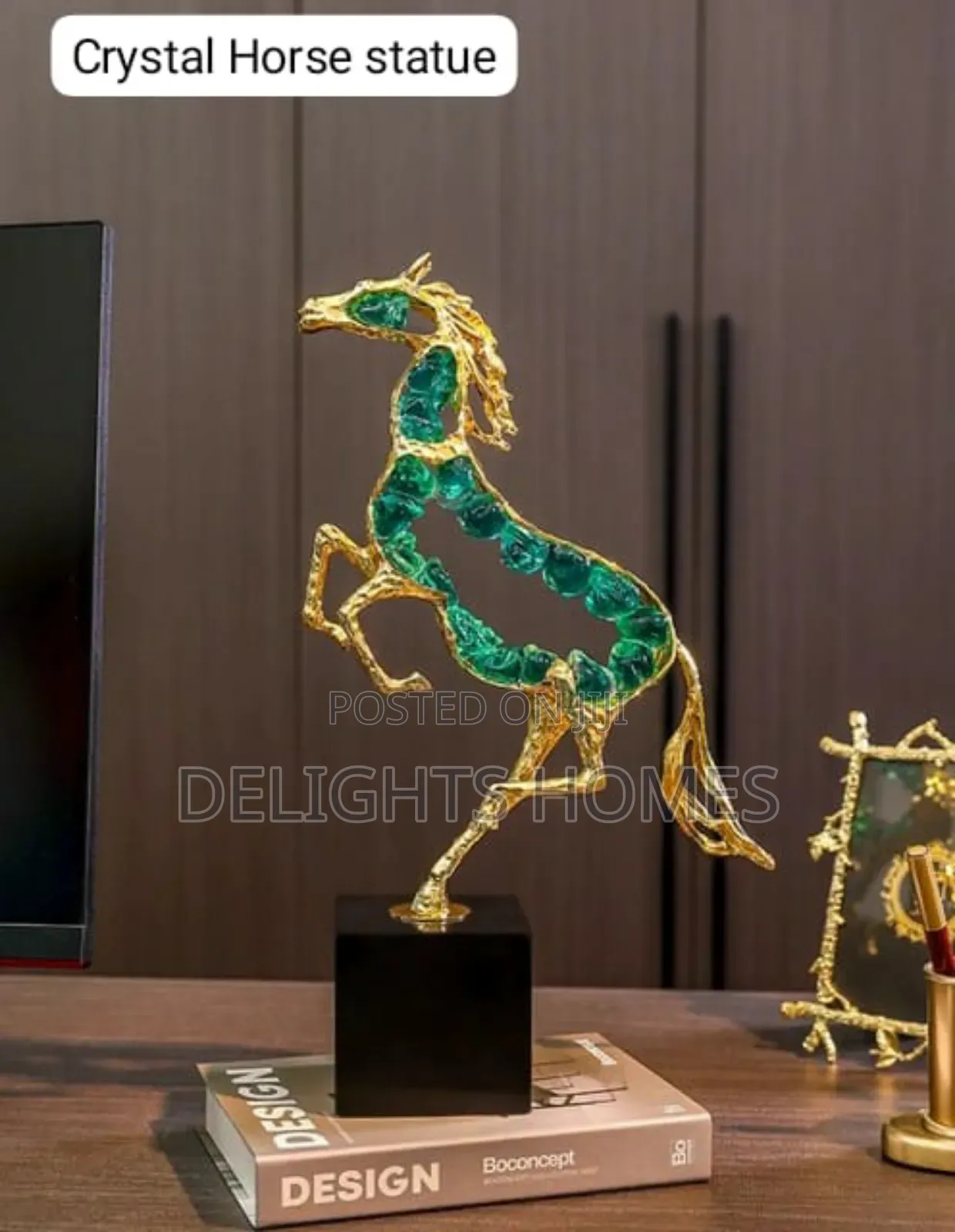 Luxury Modern Crystal Horse Statue Sculpture_haw
