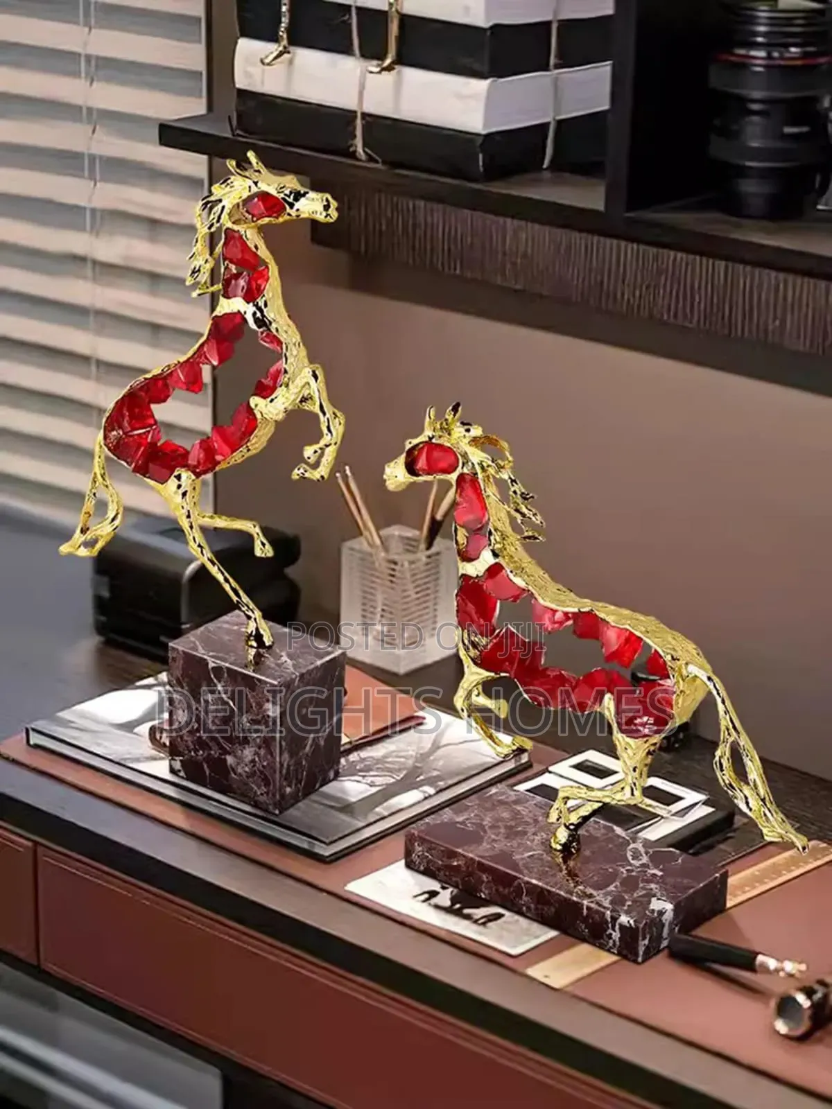 Luxury Modern Crystal Horse Statue Sculpture_haw