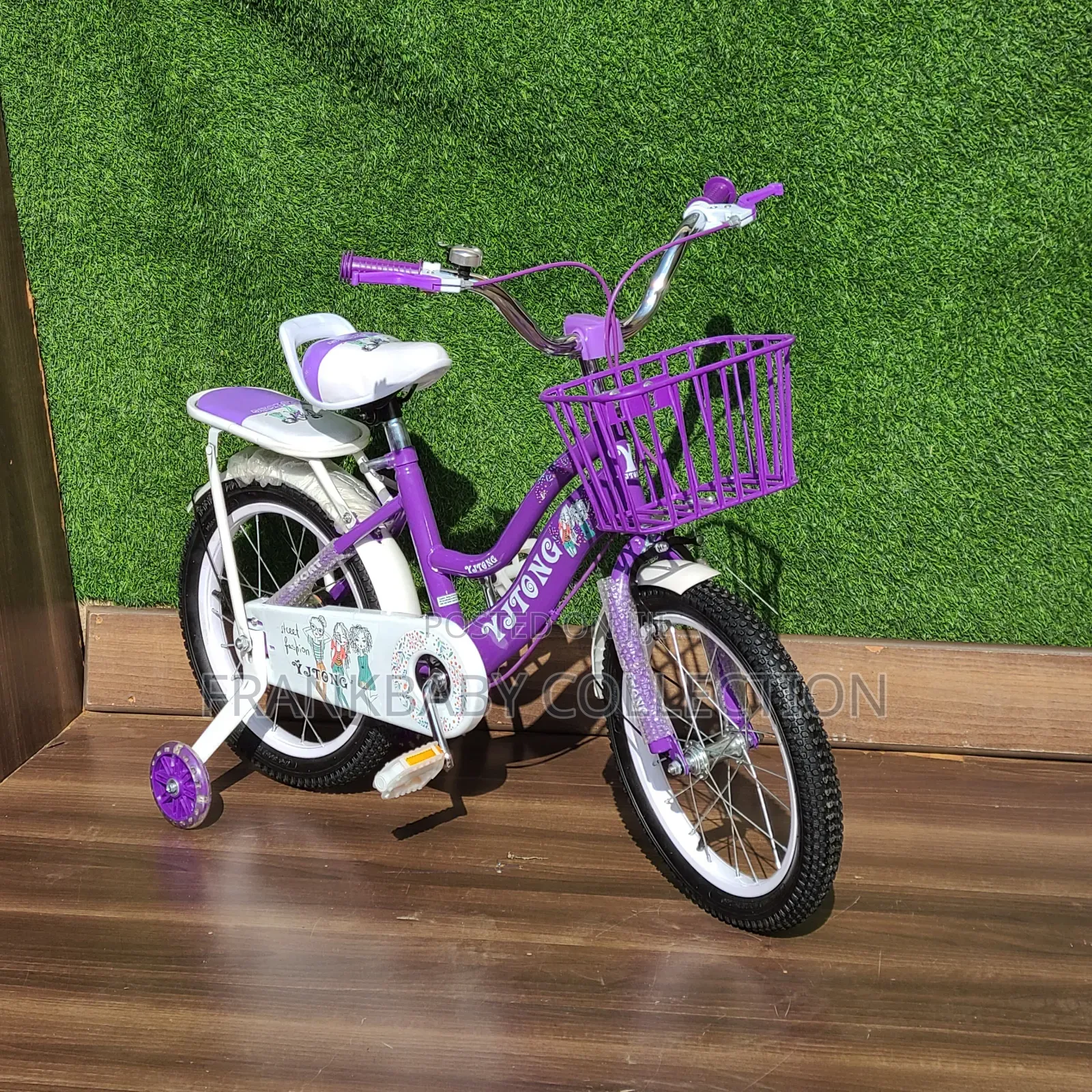 Girls Bike Size 16. Kids Bicycle With Training Wheels.