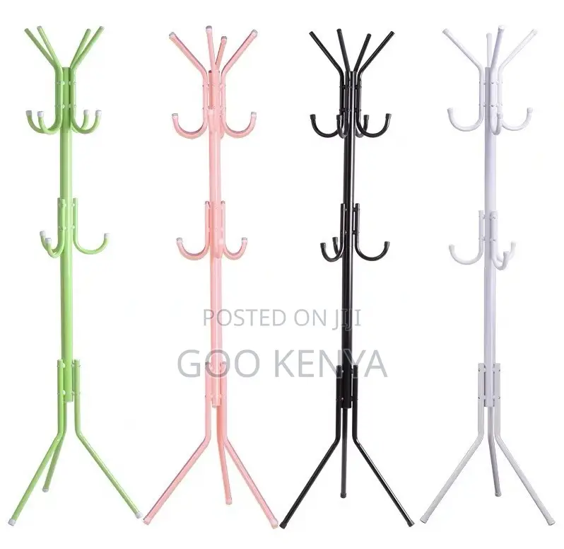 Home Hanger; Heavy-Duty Iron Floor Rack for Jackets, Hats, and Scarves