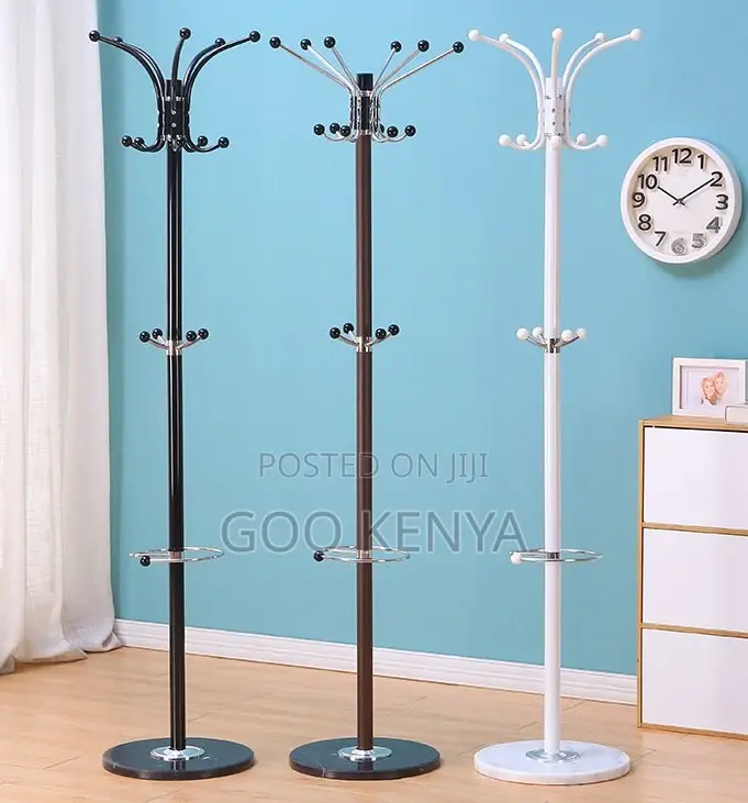 Home Hanger; Heavy-Duty Iron Floor Rack for Jackets, Hats, and Scarves